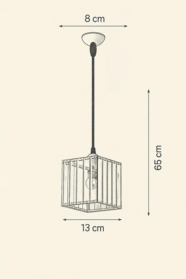 Sarkıt Tekli Gold K-12 (PLAF. TESİSAT) Kristal Taşlı Avize